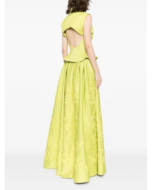 Saiid Kobeisy Yellow Corset With Detachable Bolero