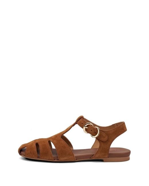 Frau Brown Suede Fisherman Sandals