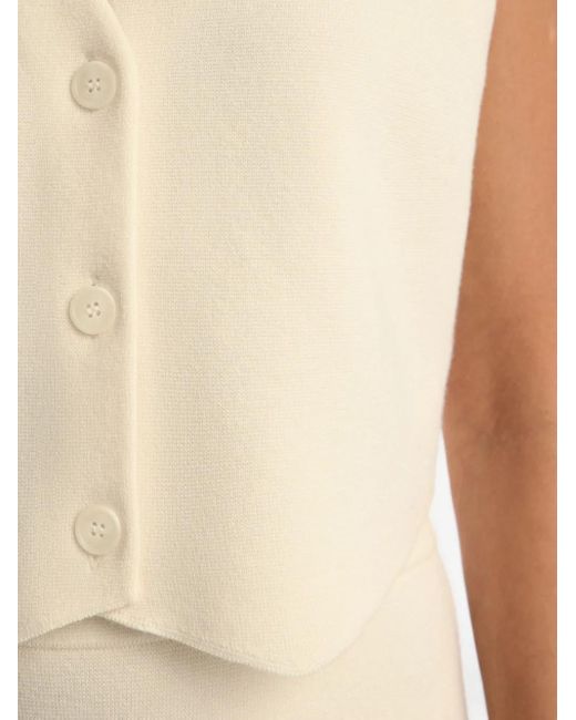 12 STOREEZ Natural V-Neck Knitted Vest