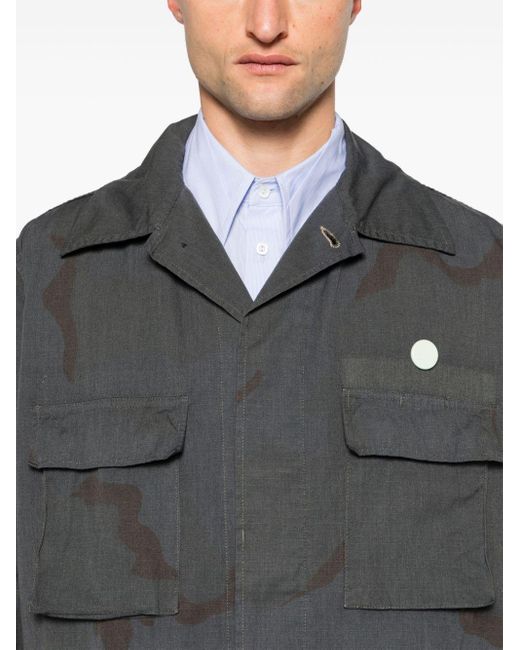 OAMC Black Camouflage-print Ripstop Shirt Jacket for men