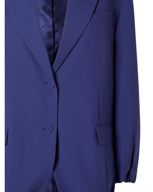 Fendi Blue Single-Breated Blazer