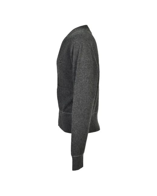 MASU Black Cardigan À Boutonnière for men