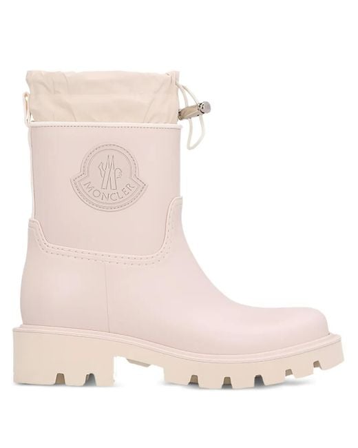 Moncler Pink Drawstring Rubber Boots