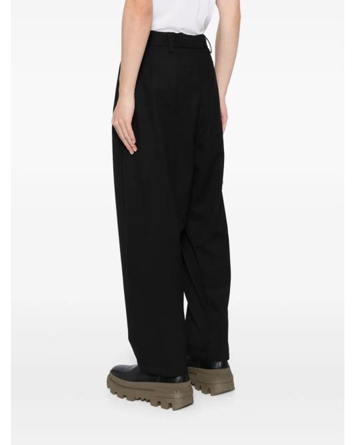 Mordecai Black Straight-Leg Virgin-Wool Trousers for men