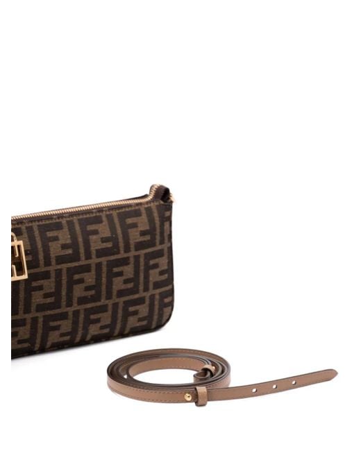 Fendi Brown Baguette Pouch Mini Clutch Bag