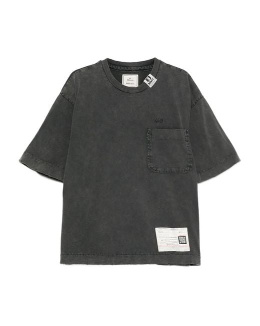 Maison Mihara Yasuhiro Black Logo-Patch T-Shirt for men