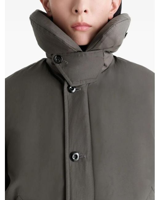 Lemaire Gray Steppjacke Mit Bubble-Kragen