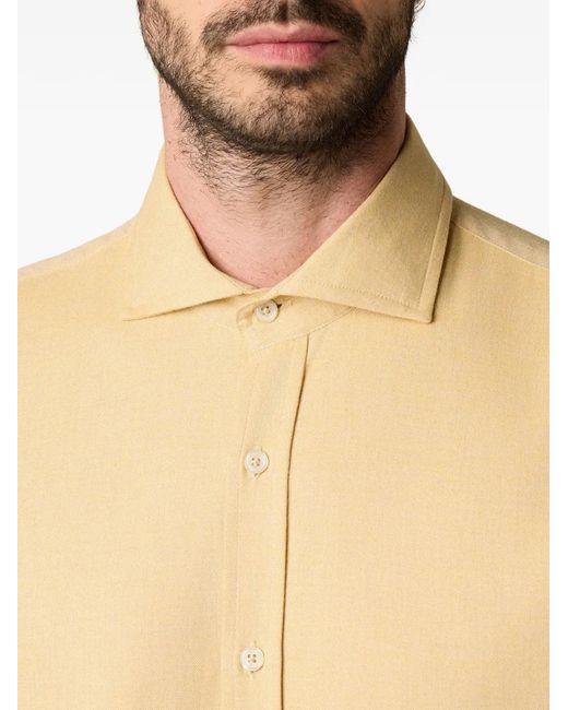 Brooks Brothers Natural Spread-Collar Cotton Shirt for men