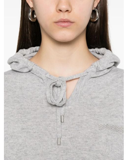 Sudadera con capucha y apliques Peserico de color Gray
