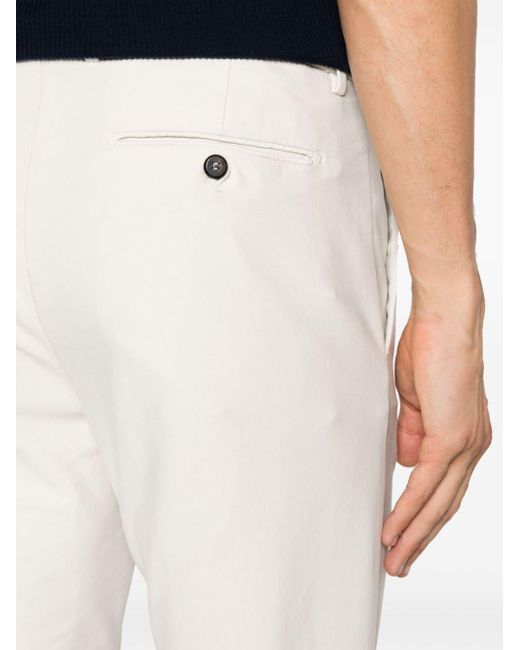 Eleventy White Stretch-cotton Chino Trousers for men