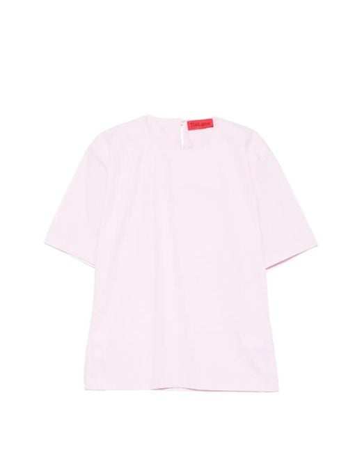 Thelatest Pink Short-Sleeve Top
