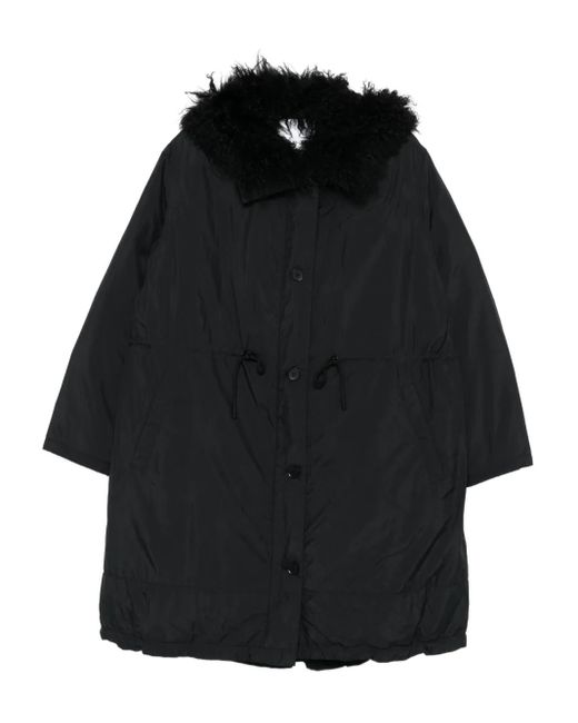 Yves Salomon Black Faux Fur-Trim Jacket