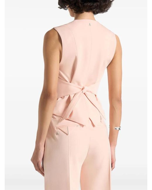 Manière De Voir Pink Tailored Cinch Waistcoat