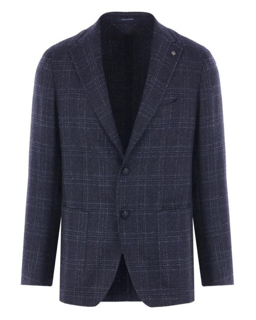 Tagliatore Geruite Blazer in het Blue voor heren
