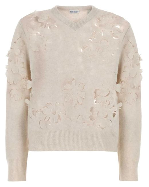 Burberry Natural Cutout Daisy Sweater