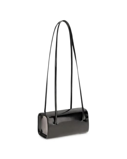 Faune White Mini Mie Leather Shoulder Bag