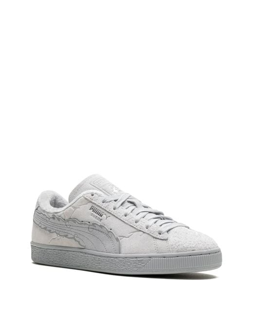 PUMA White X One Piece Straw Hat Luffy Suede Sneakers for men
