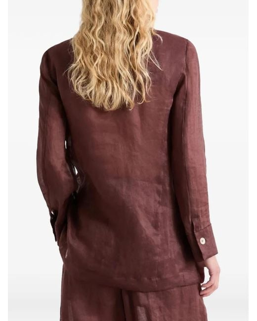 Marella Purple Notched-Lapel Blazer
