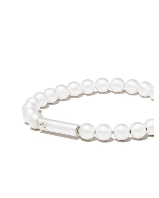 Le Gramme White Le 47 Beaded Bracelet