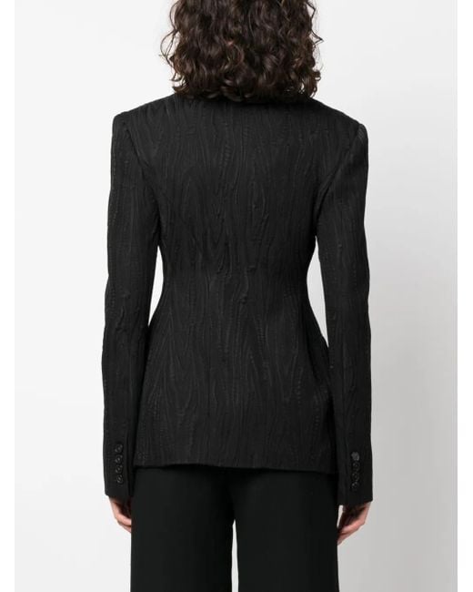 Stella McCartney Black Jacquard Single-Breasted Blazer