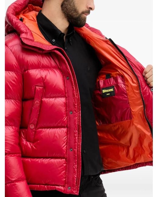 Blauer Jacke mit Kapuze in Red für Herren