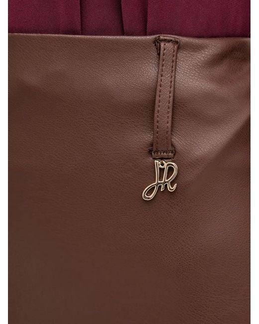 Joseph Ribkoff Brown Logo-Plaque Trousers