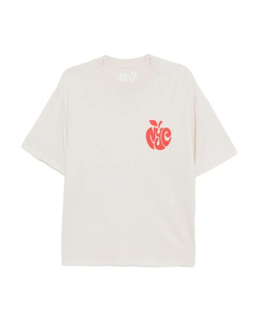 メンズ Melt グラフィック Tシャツ White
