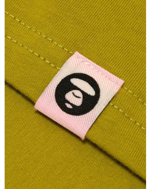 Aape By A Bathing Ape Yellow Printed T-Shirt