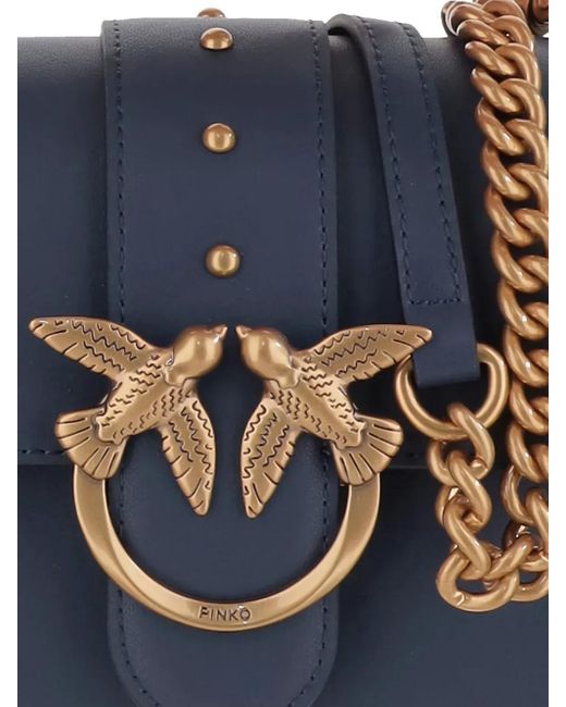 Pinko Blue Love Bag One Small Crossbody Bag