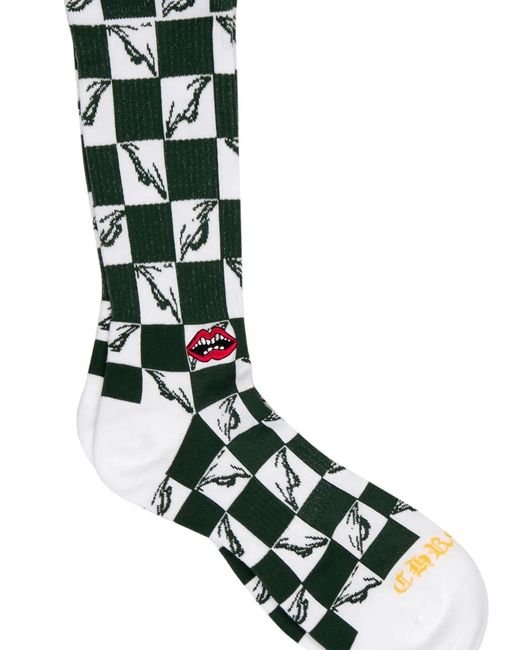 Chrome Hearts Green Chaussettes 99 Eyes for men