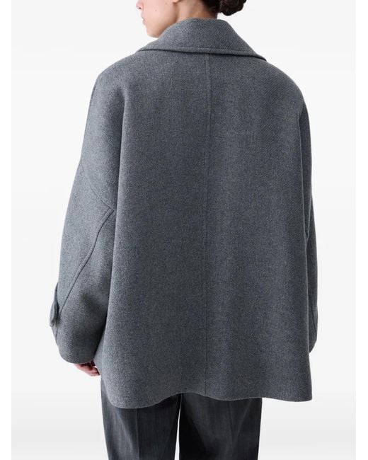 Liu Jo Gray Oversized Wool Coat