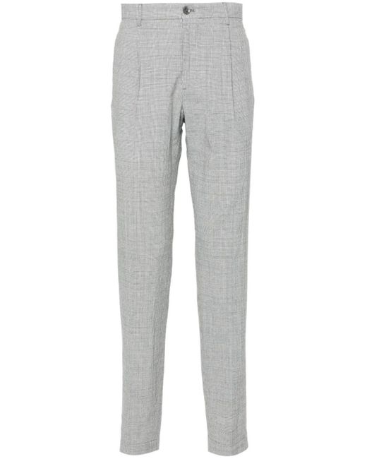 Pantalones ajustados con motivo de pied de poule Incotex de hombre de color Gray