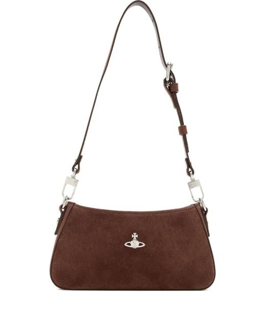Vivienne Westwood Tasha Orb-Detail Shoulder Bag in Brown | Lyst UK