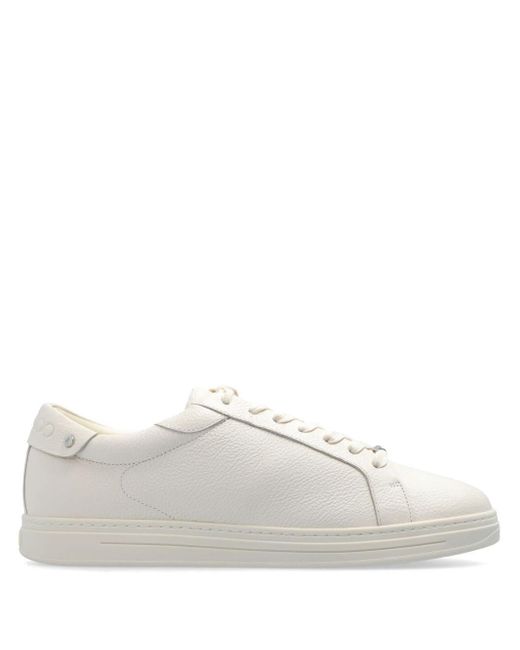 Jimmy Choo Rome/M Leather Sneakers in White for Men | Lyst