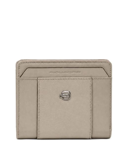 Piquadro Natural Logo-Plaque Leather Wallet for men