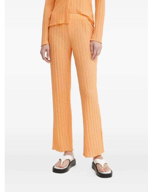 Résumé Orange Pantalon Texturé