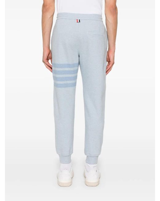 Thom Browne Blue 4-Bar Stripe Trousers for men