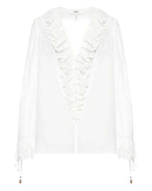 Chloé White Chloã Blouse