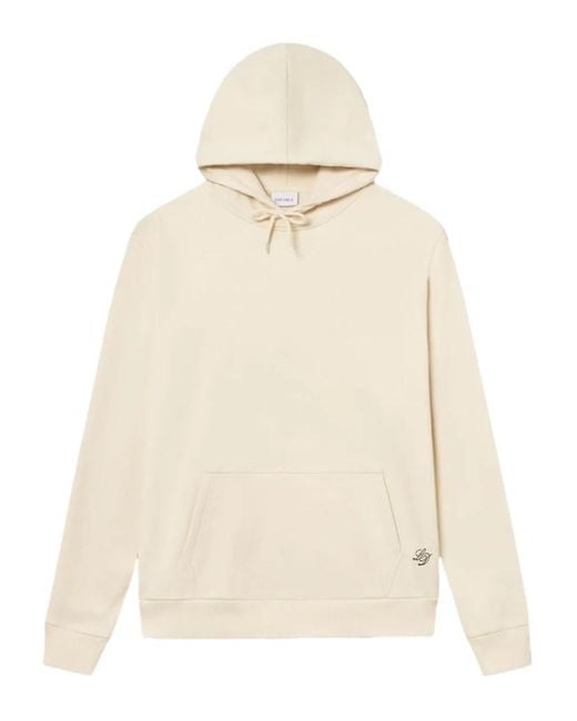Les Deux Natural Logo-Embroidered Cotton Hoodie for men