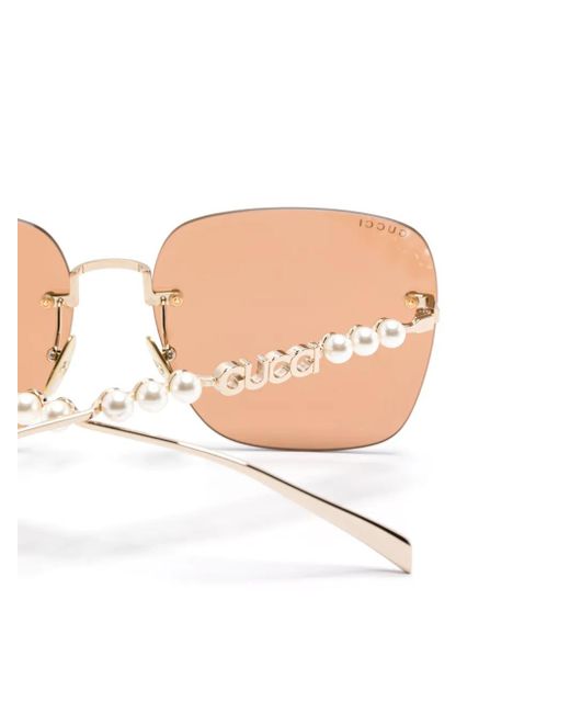Gucci Pink Square-Frame Sunglasses