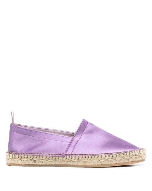 Scarosso Purple Lola Silk Espadrilles