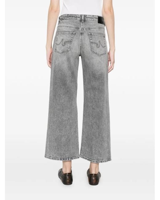 AG Jeans Gray Wide Leg Saige Jeans