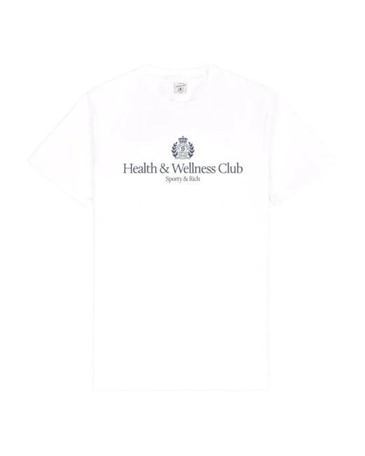 Camiseta con aplique del logo H&W Sporty & Rich de color White