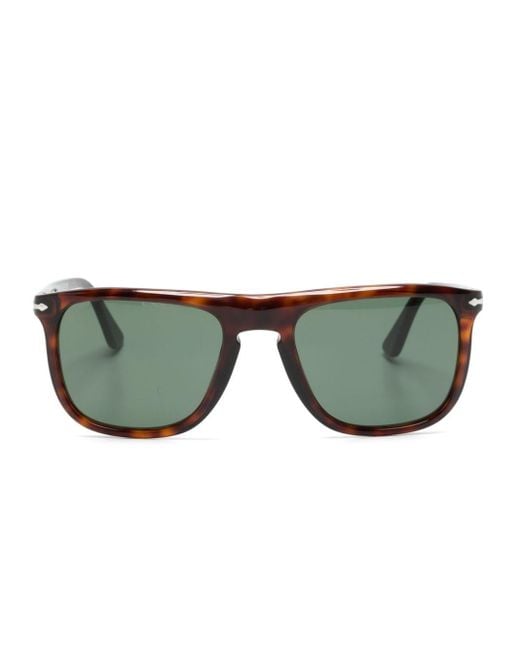 Persol Green Tortoiseshell Pilot-frame Sunglasses