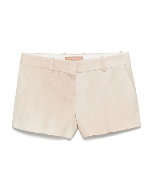 Ermanno Scervino Pressed-crease Shorts Natural