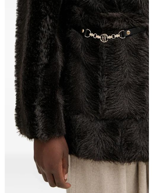 Fracomina Black Chain Detail Coat