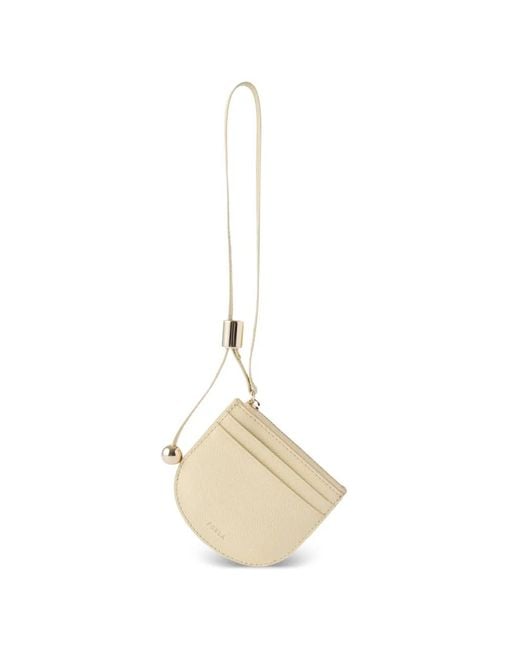 Furla White Laura Grainy-Effect Leather Wallet