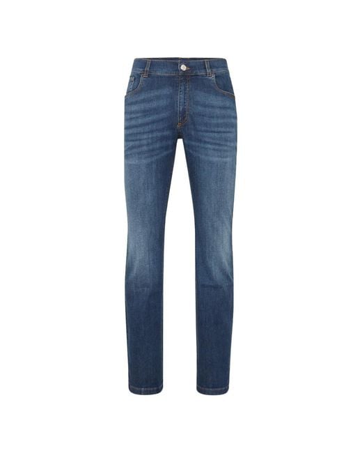 Billionaire Jeans Met Logopatch in het Blue voor heren