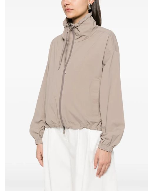 Herno Gray Drawstring Hooded Jacket
