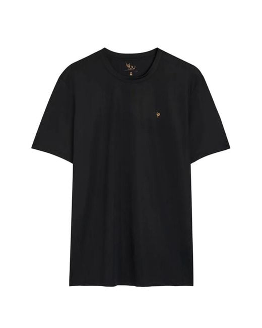 Now You Live Black Shearsby Logo-Detail T-Shirt for men